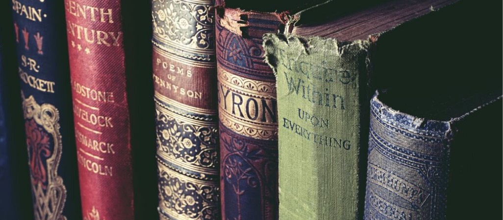 vintage book spines